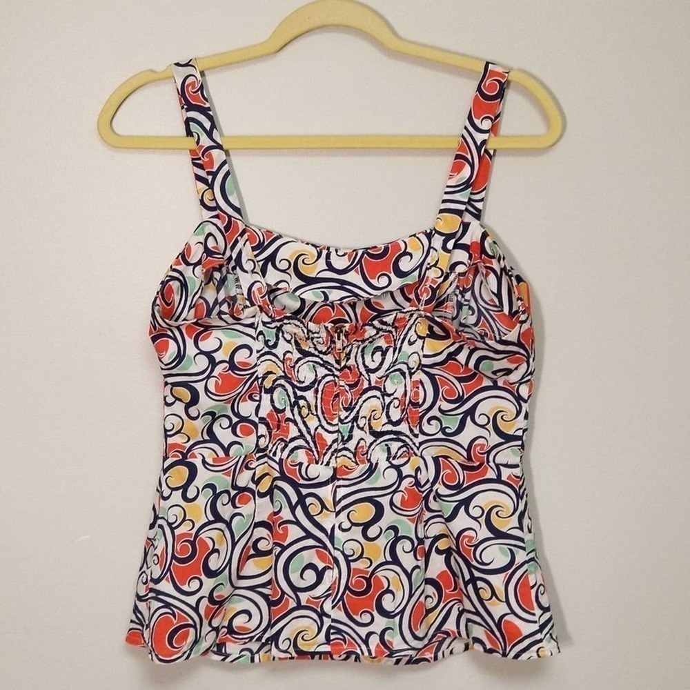 Cabi Keepsake Cami Retro Swirl Pattern Corset Sty… - image 3